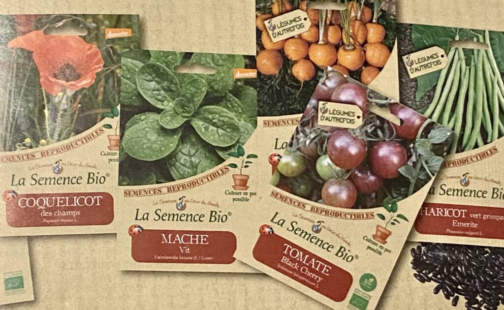 Sachets de semences bio de la gamme 2026 de Racines et Pousses